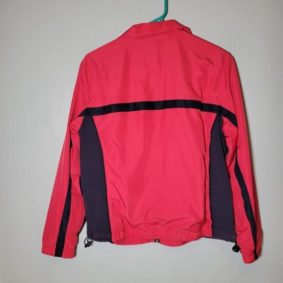 Chadwicks Womens Coat Mid Length Pockets Zip Up Pink Blue - Picture 2 of 3